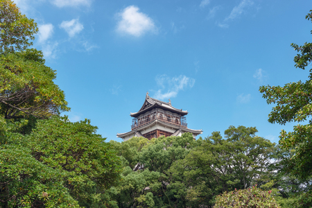 Castle tower of the Hiroshima castle in Hiroshima city, Japanのeditorial素材