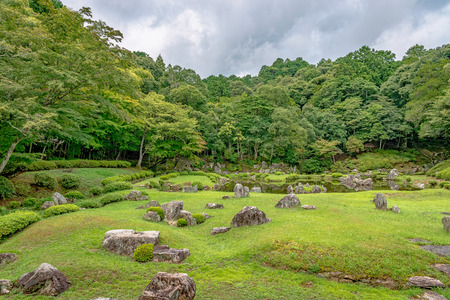 Joei-ji Temple Garden 'Sesshu-tei' in Yamaguchi, Japanの写真素材