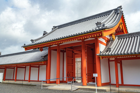Gekkamon gate of the Kyoto Imperial Palace in Japanのeditorial素材