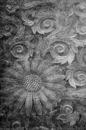 Traditional Japanese flower pattern background imageの写真素材