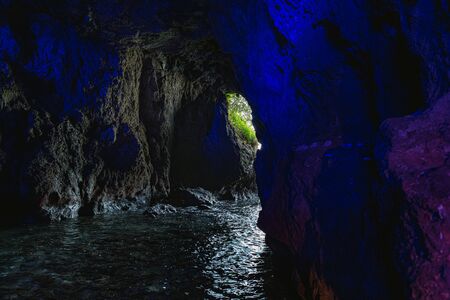 Blue cave of the Kongo Promontory in city, Ishikawa prefecture, Japanの素材 [FY310131346267]