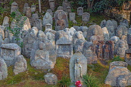 Stone Buddha Statues of the Kiyiomizudera Temple in Kyoto, Japanのeditorial素材
