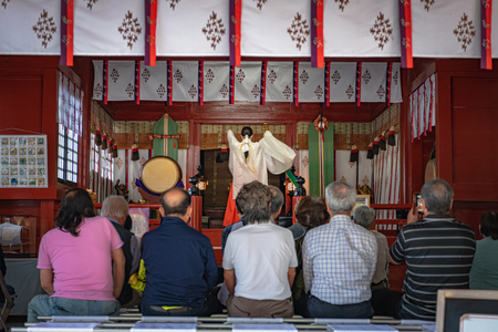 Purification Ceremony of the Futarasan Jinja Shrine in Nikko, Japanのeditorial素材