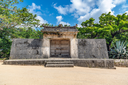 Sonohyan-Utaki Ishimon Gate of the Shurijo Castle in Okinawa, Japanのeditorial素材