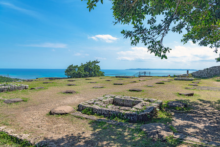 Scenery of the Katsuren Castle Ruins in Okinawa, Japanのeditorial素材