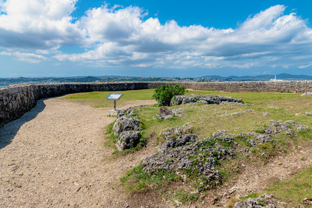 Scenery of the Katsuren Castle Ruins in Okinawa, Japanのeditorial素材