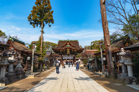 Sankomon Gate of the Kitano Tenmangu Shrine in Kyoto, Japanのeditorial素材