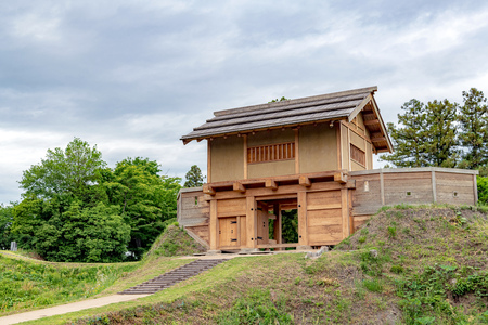 Scenery of the Minowa Castle Ruins in Takasaki, Japanのeditorial素材