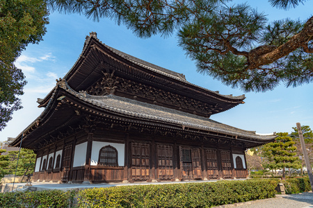 Main Hall of the Kenninji Temple in Kyoto, Japanのeditorial素材