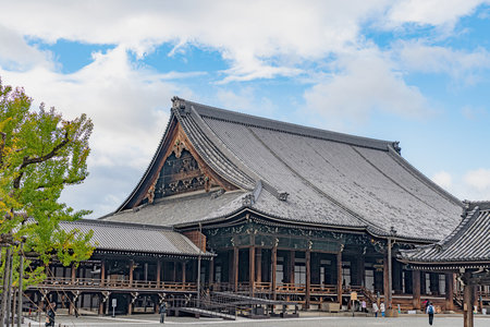 Precincts scenery of the Nishi Honganji Temple in Kyotoのeditorial素材