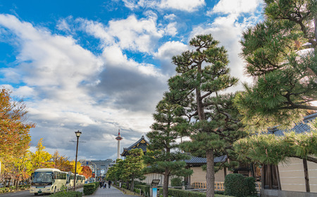 Cityscape of Kyoto city in Japanのeditorial素材