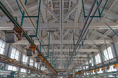 The Inside of Main Building of the Tomioka Silk Mill in Gunma, Japanのeditorial素材