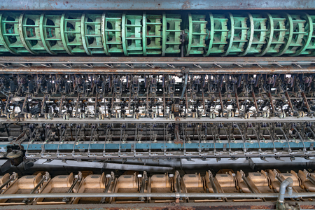 Automatic chastity thread device of the Tomioka Silk Mill in Gunma, Japanのeditorial素材