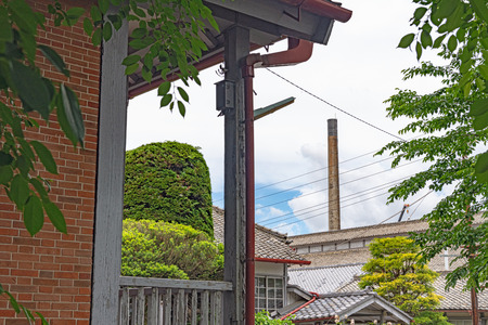 Scenery of the Tomioka Silk Mill in Gunma, Japanのeditorial素材