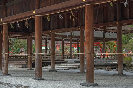 Hashiden and Tssonoya Hall of the Kamigamo Shrine in Kyoto, Japanのeditorial素材