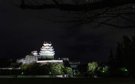 Light up scenery of the Himeji Castleのeditorial素材