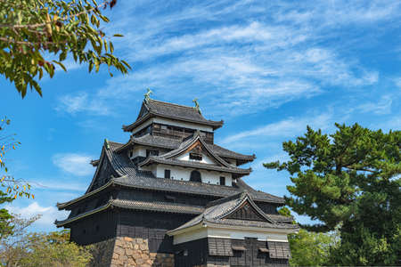 Castle tower of the Matsue castle in Matsue city, Japanのeditorial素材