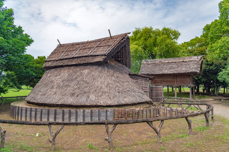 Pit dwelling house of Toro archaeological siteのeditorial素材