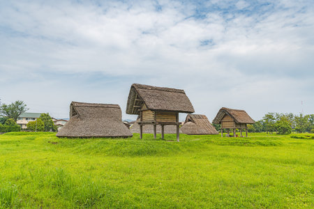 Pit dwelling house of Toro archaeological siteのeditorial素材