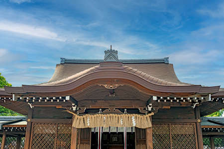 Worship Hall of the Jonangu Shrine in Kyoto, Japanのeditorial素材