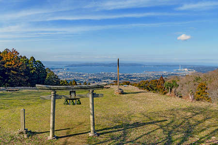Scenery of the Gulf of Nanao from Nanao castle in  Nanao city, Japanのeditorial素材