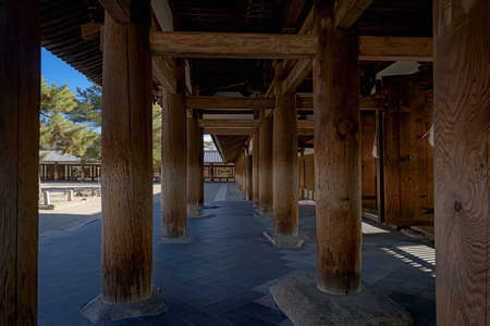 Scenery of the Horyuji temple in Nara, Japanのeditorial素材