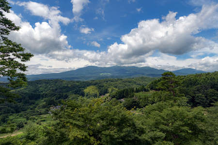 Scenery of the Adatara mountain range in Fukushima, Japanの写真素材