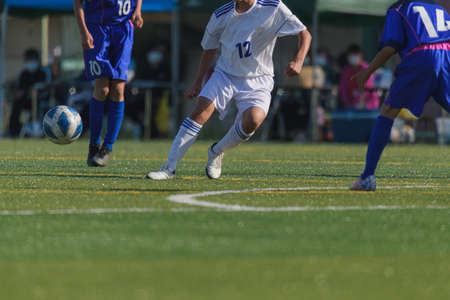 Scenery of the soccer gameの写真素材