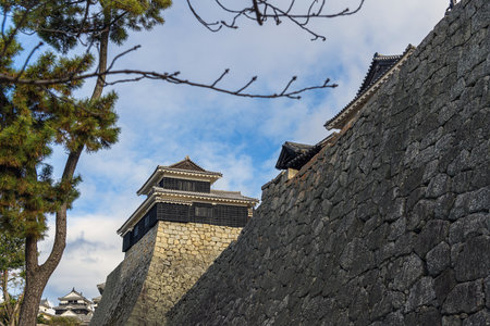 Scenery of the Matsuyama Castle in Ehime, Japanのeditorial素材
