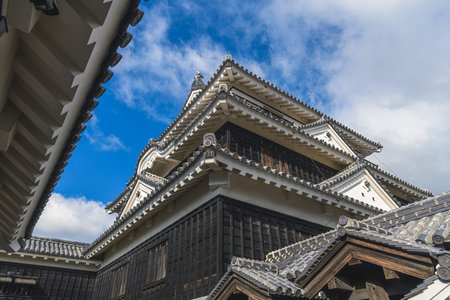 Castle tower of the Matsuyama city in Japanのeditorial素材
