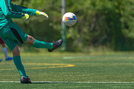 Scenery of the soccer gameの写真素材