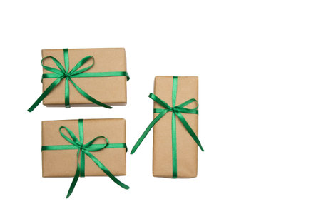 Set of gift boxes for Christmas and any other holiday.