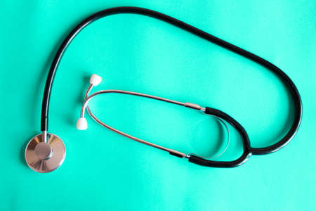 Medical stethoscope, black stethoscope, Healthcare and medicineの写真素材