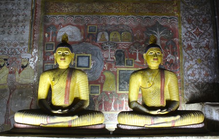 Two exquisite Buddhas in Sri Lankaの写真素材