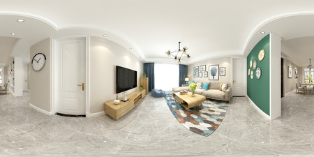 3d render of modern home interiorの写真素材