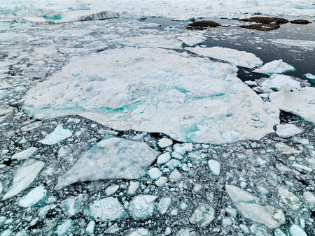 icebergs on arctic ocean in ilulissat, greenland