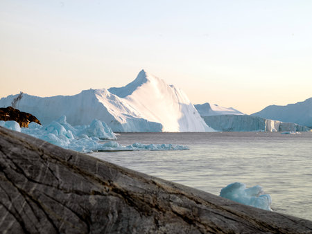 Icebergs on Arctic Ocean