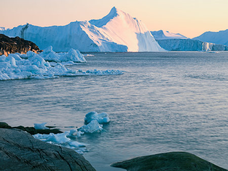 Icebergs on Arctic Ocean