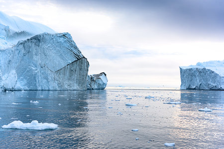 Massive Iceberg floating in Arctic Ocean, Greenland