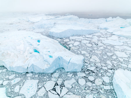 massive glacier on arctic ocean