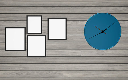 3d render wall decor set
