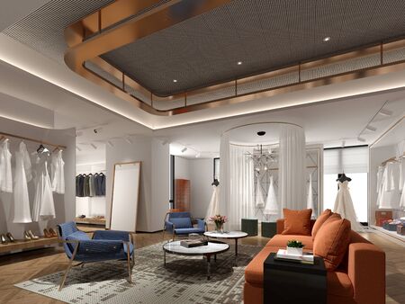 3d render of fashion shopの写真素材