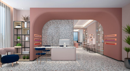 3d render of massage room