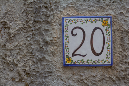 Ceramic house numberの写真素材