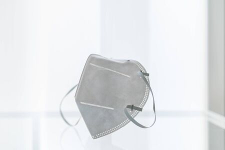 Close up of white N95 face mask with copy space concept for Healthcare in Cornavirus (COVID-19) Situation.の写真素材