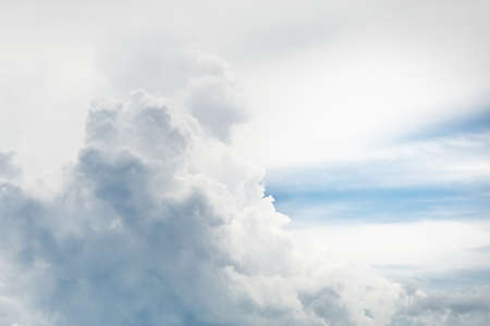 View of blue sky with white cloud panorama, Using as Nature landscape wallpaper or background.の写真素材