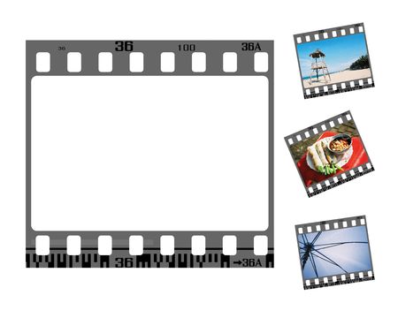 35mm negative frame, with details and accurate dimension.の写真素材