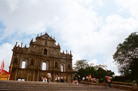 It is an unesco world heritage site in Macau.のeditorial素材