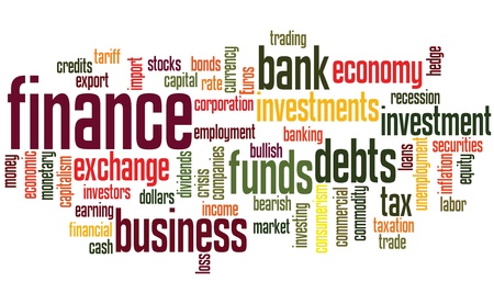 finance background, with financial keywords random layoutのイラスト素材