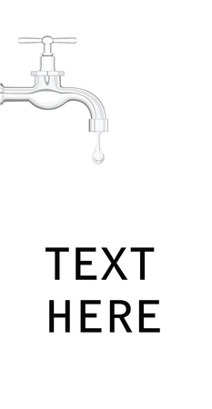 a water tap with realistic water droplet, on a white backgroundのイラスト素材